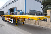 Tri Achsen-HochleistungsKipplaster, 50 Tonnen-Flachbett-halb LKW-Anhänger für Behälter