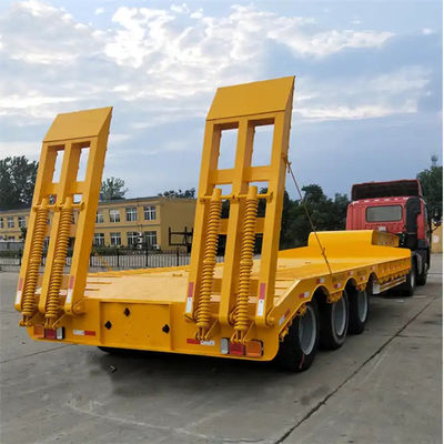 Hochwertiger Trailer mit niedrigem Lager Transport Schwermaschine mit niedrigem Lager Lastwagen Semi-Trailer mit mechanischer Leiter
