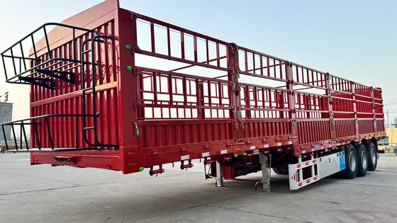 Schwerlastwagen 40 Tonnen 50 Tonnen Sattelanhänger 3 Achsen Zaun Sattelanhänger